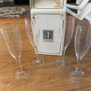 Boris Kidric glass factory champagne flutes